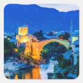 Mostar Vierkante Sticker (Voorkant)
