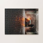 Mosterang in de auto legpuzzel (Horizontaal)