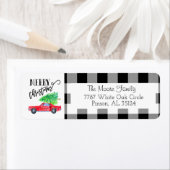 Mosterang kerstretouradrestabellen etiket (Insitu)