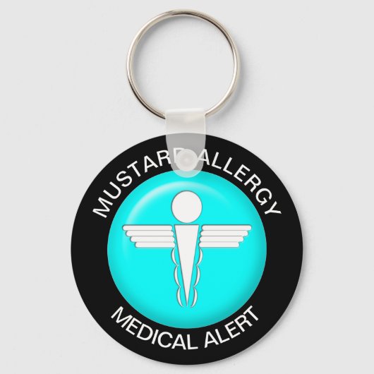 Mosterd Allergy Sleutelhanger (Voorkant)