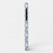 mosterd blauw en wit bloemmonogram Case-Mate iPhone case (Achterkant/links)