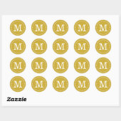 Mosterd Custom Monogram Envelope Seal Ronde Sticker (Vel)