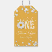 Mosterd Daisy Wild One 1e Verjaardag Cadeaulabel (Voorkant)