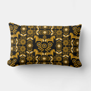 Mosterd Dala Zweeds Paard Print Kussen