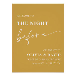 Mosterd de avond voor repetitie diner teken perfect poster