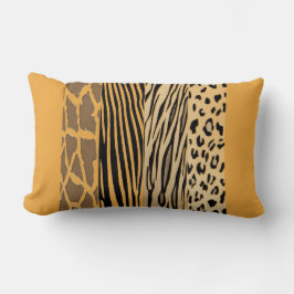 Mosterd Dierlijk Gedrukt Zebra Striped Pillow Kussen