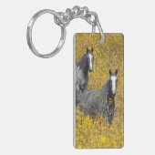 Mosterd en paarden sleutelhanger (Voorkant Links)