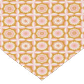 Mosterd- en roze retro-bloemen tafelkleed (Gekanteld)