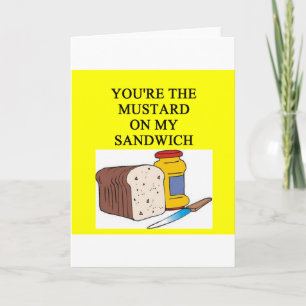 Mosterd en sandwichliefhebber feestdagen kaart