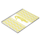 Mosterd Gator op Chevron gepersonaliseerd Notitieb Notitieboek (Linkerzijde)