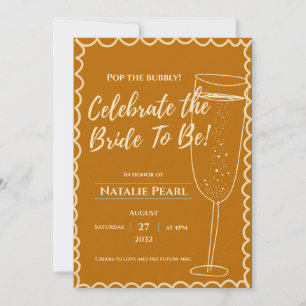 Mosterd & Goud Champagne Bruisende Bruiloftsdans Kaart