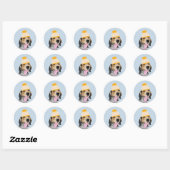 Mosterd Pet Coonhound Ronde Sticker (Vel)