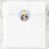 Mosterd Pet Coonhound Ronde Sticker (Tas)