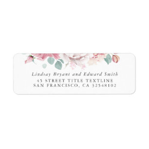 Mosterd Roos Floral Wedding Label