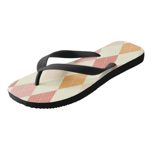 Mosterd & Roze Argyle Teenslippers (Schuin)