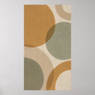 Mosterd Salie Cirkel Abstracte Poster