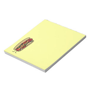 Mosterd van het de papaverbroodje van de Hotdog Notitieblok
