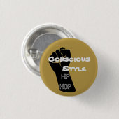 Mosterd Verhandigde Stijl Hop-knop Ronde Button 3,2 Cm (Voorkant /achterkant)