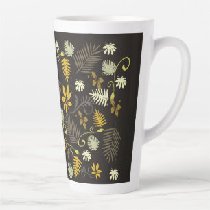 Mosterd & Zwarte Bloemen latte mok