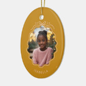 Mosterdgeel Blush Pink Simple Bow Ornament (Links)