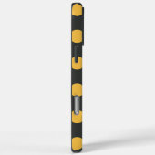 Mosterdgeel en Roze Stippenpatroon Case-Mate iPhone Case (Achterkant / Rechts)