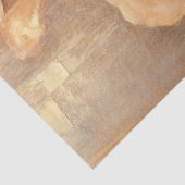 mosterdgeel Franse rozen stoffig groen Tissuepapier (Detail)