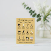 Mosterdgeel Lash Extensions Aftercare Icon Visitekaartje (Staand voorkant)