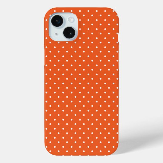 Mosterdgeel witte stippenpatroon Case-Mat Case-Mate iPhone Case (Achterkant)