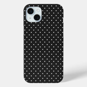Mosterdgeel witte stippenpatroon Onderzetter iPhone 15 Mini Hoesje