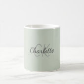 Mostergroen monogram initiaal koffiemok (Center)