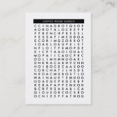 mot café recherche puzzle punch carte (Devant)