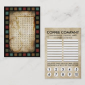 mot café recherche puzzle punch carte (Devant / Derrière)