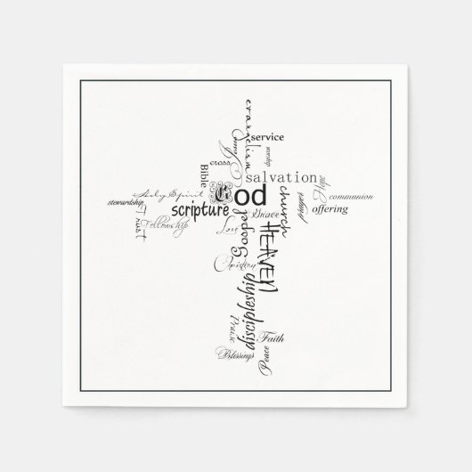 mot chrétien serviettes en papier croisé (Devant)