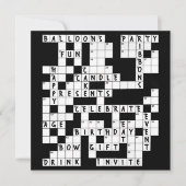 Mot-clé Puzzle Anniversaire Invitation de fête (Devant)