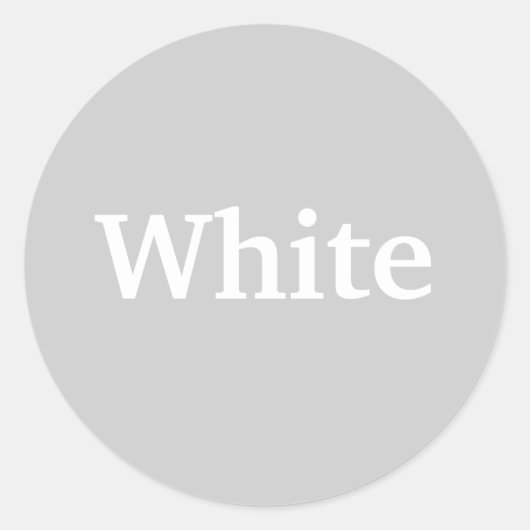 Mot couleur blanche sur Stickers gris (Devant)