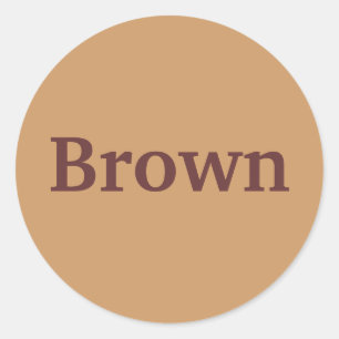 Mot couleur Brown sur Stickers Brown légers