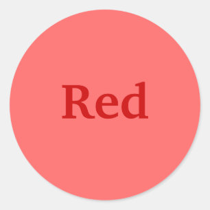 Mot couleur rouge sur Stickers rouge clair