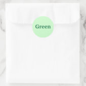 Mot couleur verte sur Stickers vert clair (Sac)