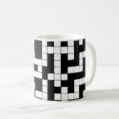 Mot-croisé noir et blanc Mug (Devant droit)