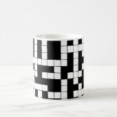 Mot-croisé noir et blanc Mug (Centre)