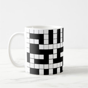 Mot-croisé noir et blanc Mug