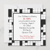 mot croisé puzzle anniversaire invitation (Devant)