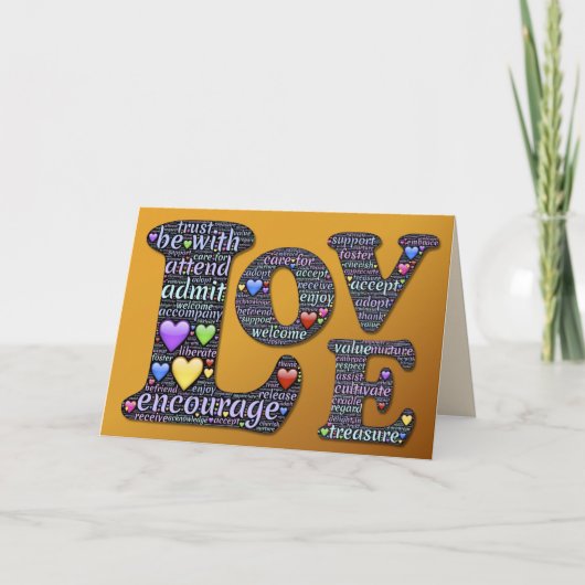 mot d'amour carte de voeux (Devant)
