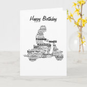 Mot de collage de mot Scooter Carte de voeux (Fleur jaune)