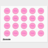 Mot de couleur rose sur Stickers PInk clair (Feuille)