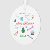 Mot de Noël amusant Conception Cloud (devant)