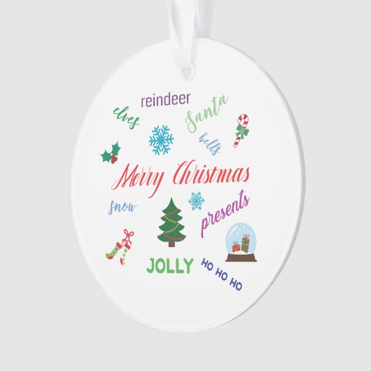 Mot de Noël amusant Conception Cloud (devant)