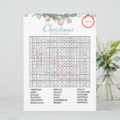 Mot de Noël côtier Recherche Réponse Carte de jeu (Debout devant)