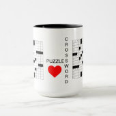 ♥ Mot de passe croisé puzzles café Mug (Centre)