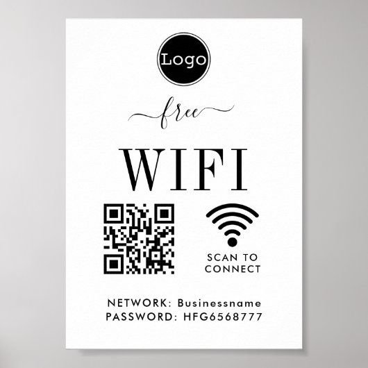 Mot de passe réseau WIFI QR Code Poster (Devant)